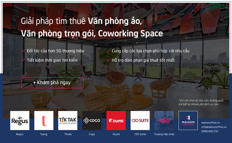 dịch vụ tìm thuê văn phòng trọn gói Maison Office