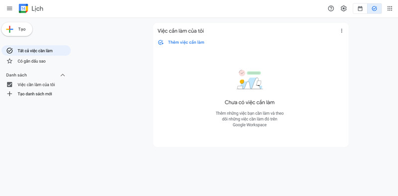 Phần mềm nhắc nhở công việc Google Task