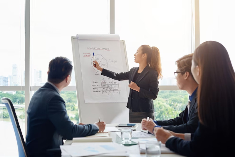 Tiến hành training nhân viên