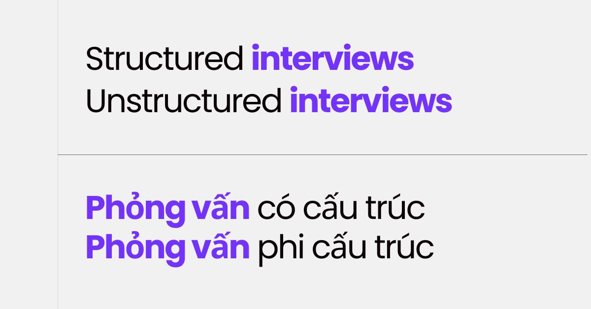 Phỏng vấn có cấu trúc và phỏng vấn phi cấu trúc