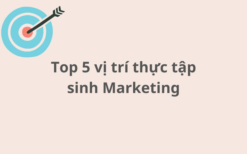 Top 5 vị trí thực tập sinh Marketing
